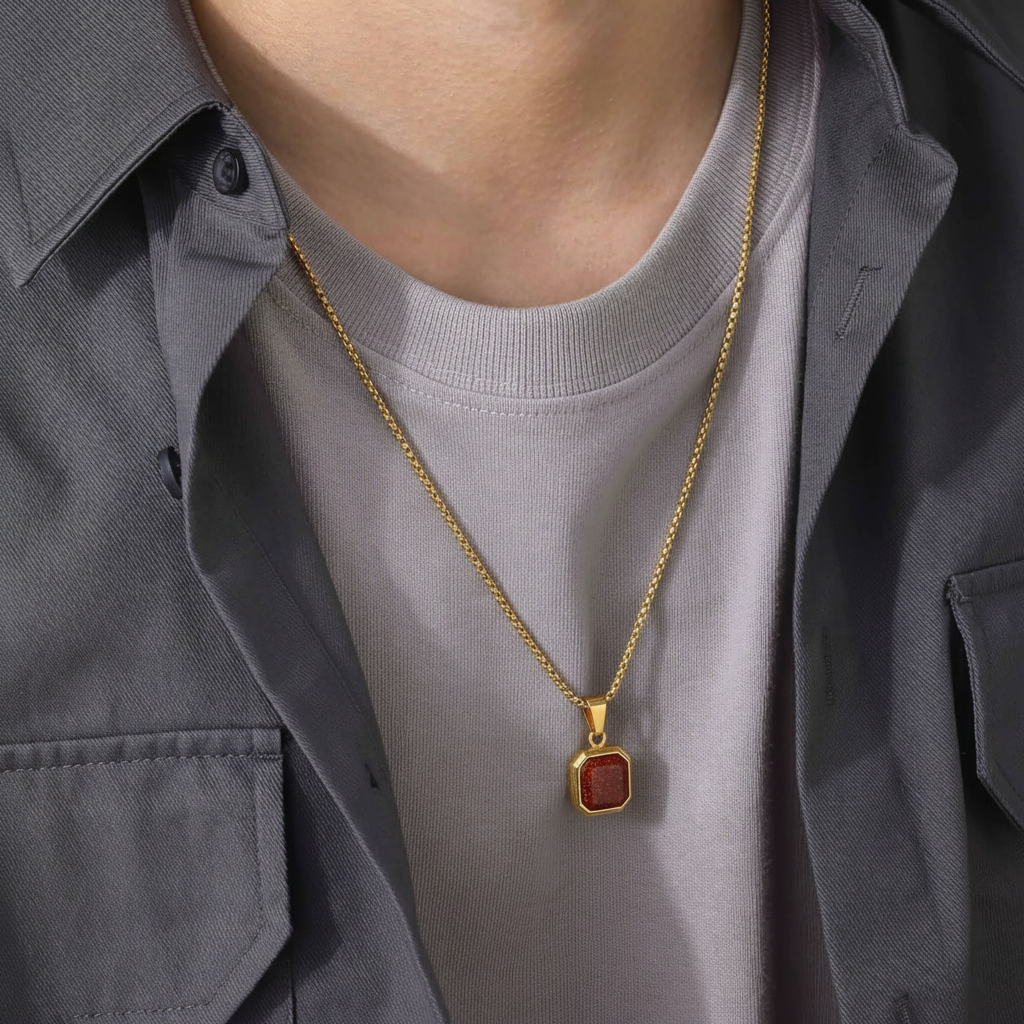 Gold Red Goldstone