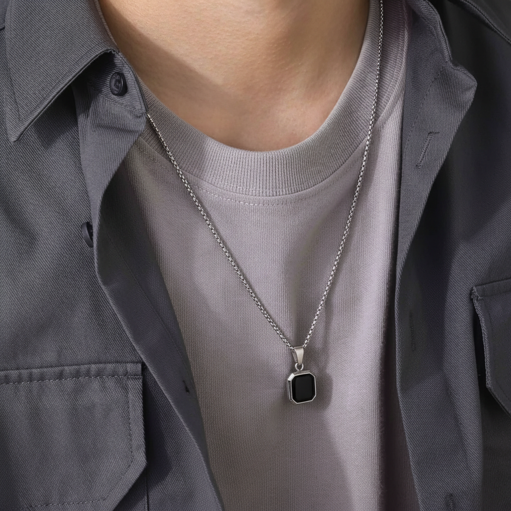Silver Black Onyx
